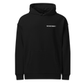 Mugindset black oversized hoodie — front view